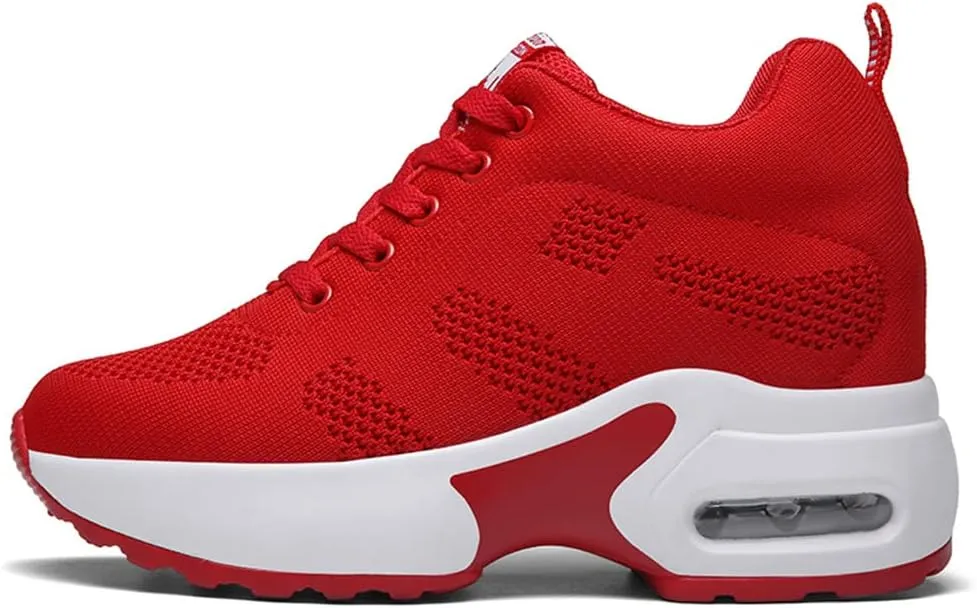 Ladies Jazz Shoes Lace Up Mesh Sneakers - Breathable Cushion Ladies Split Sole Sports Walking Dance Shoes Thick Sole