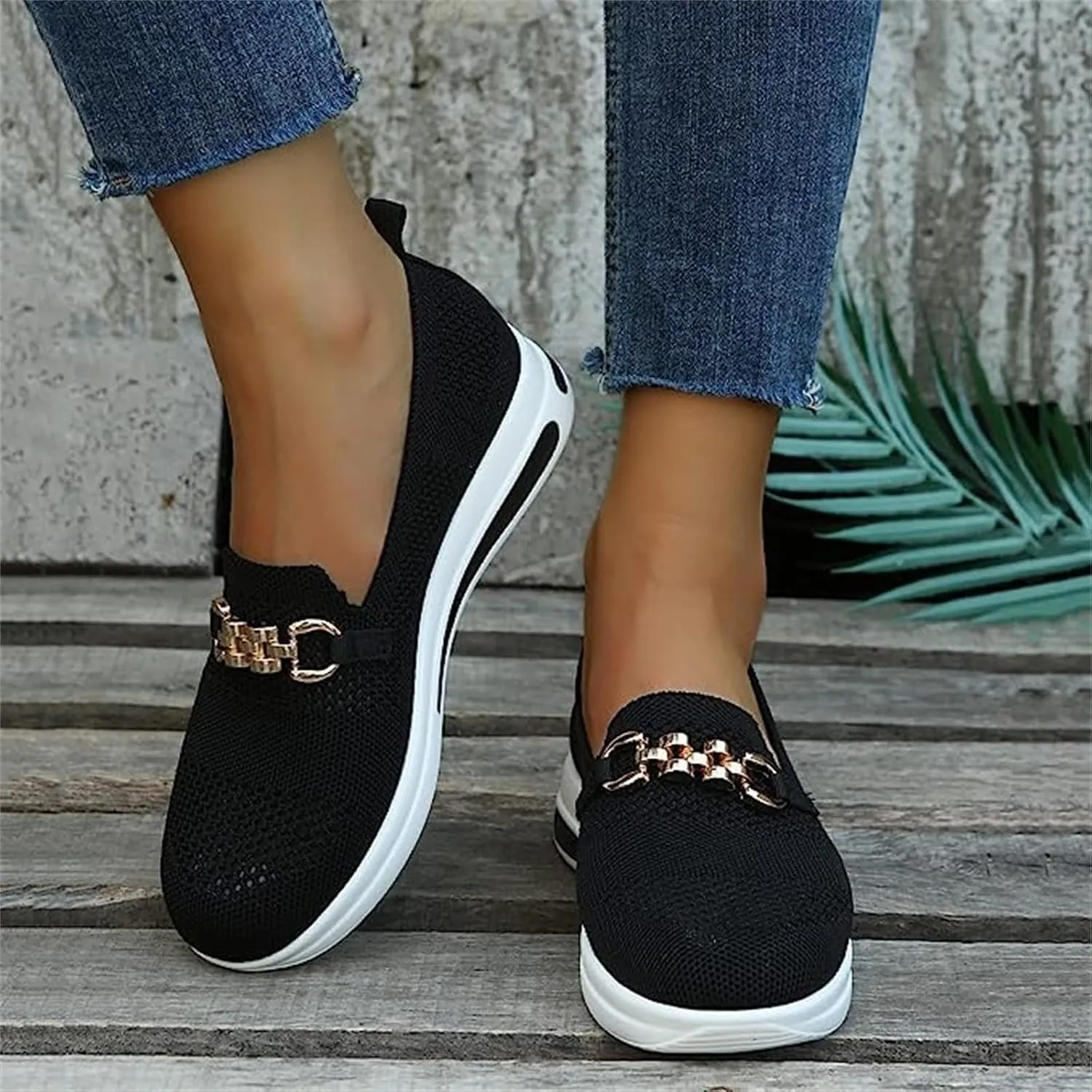 Ladmiple Running Shoes Womens Slip On Walking Shoes Comfort Sock Shoe Non-Slip Mesh Casual Fashion Tennis Gym Sneakers