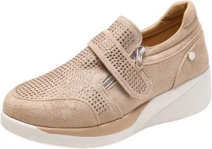 Ladmiple Shoes For Women Sneakers Slip Ons Walking Shoes Non Slip Running Shoes Fashion Comfort Platform Tennis Shoes