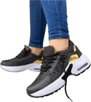 Ladmiple Shoes For Women Sneakers Trendy Low Top Lace Up Fashion Dressy Casual Summer Slip On Platform Walking Shoes