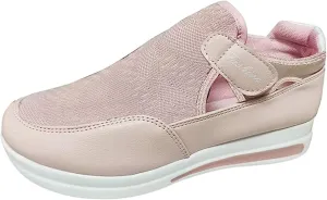 Ladmiple Sneakers For Women Walking Shoes Comfortable Casual Lace Up Dressy Summer Fashion Slip On Platform Flats Loafer