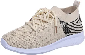 Ladmiple Walking Shoes Women Comfort Slip On Sneakers Breathable Lightweight Non Slip Mesh Gym Running Workout Shoes