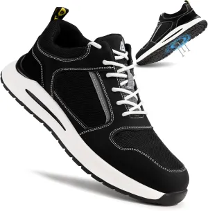 LAoutun Steel Toe Shoes for Men Women Safety Work Shoes Indestructible Steel Toe Sneakers Lightweight Work Shoes Toe Shoes