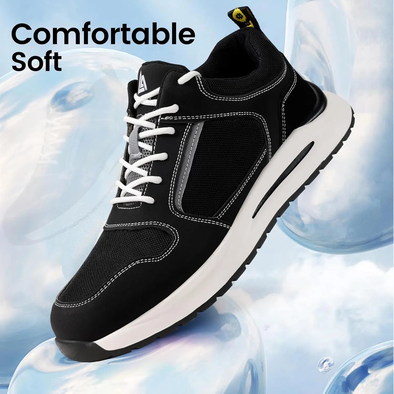 LAoutun Steel Toe Shoes for Men Women Safety Work Shoes Indestructible Steel Toe Sneakers Lightweight Work Shoes Toe Shoes