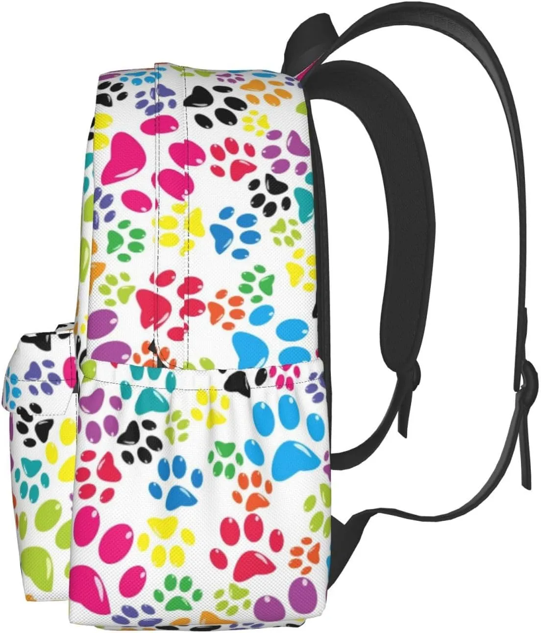 Laptop Backpack for Men Women Colorful Cat Paw Print Casual Travel Backpacks Lightweight College Backpack with Laptop Compartment for Daily Commutes Work Travel Hiking Daypack