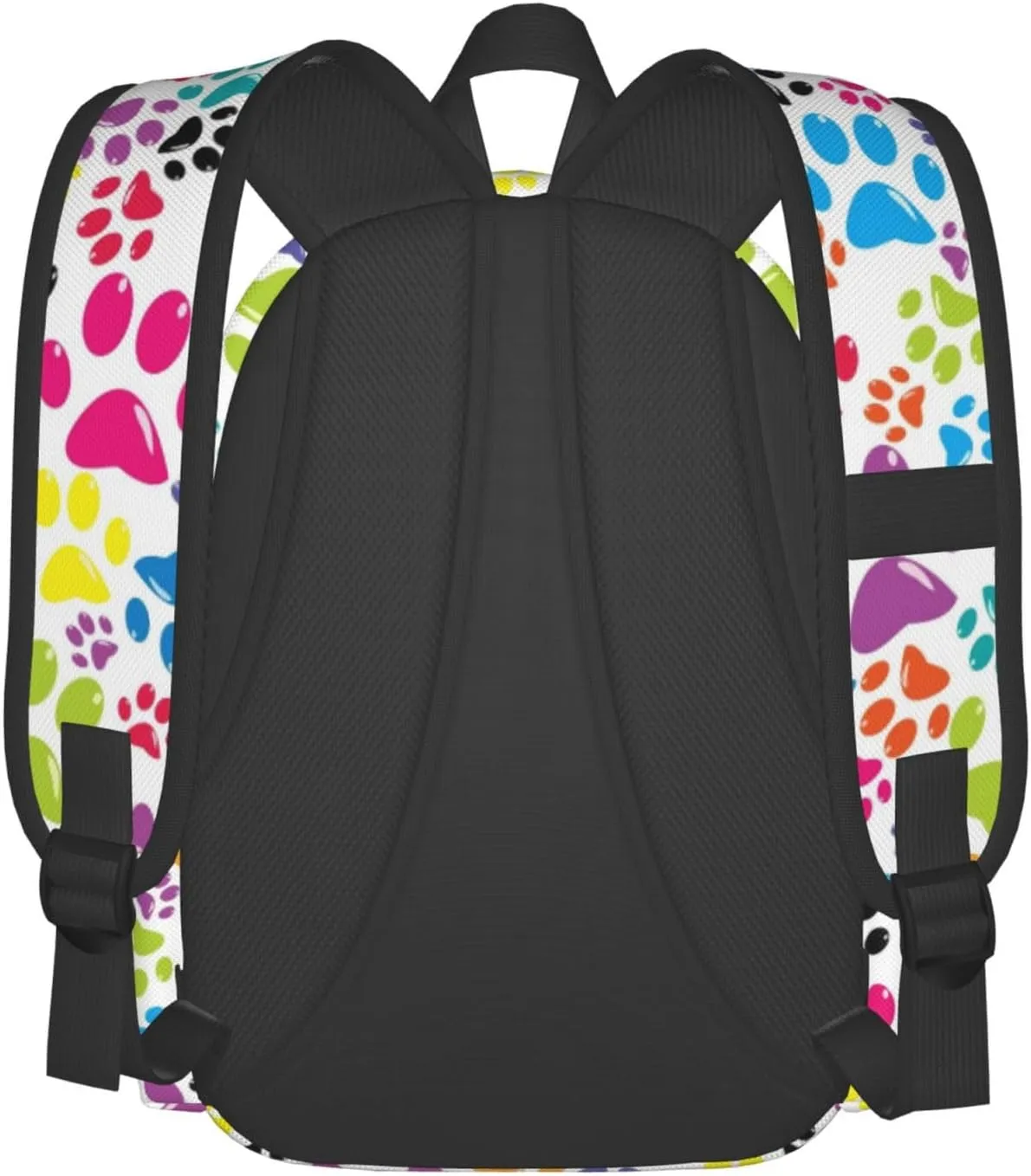 Laptop Backpack for Men Women Colorful Cat Paw Print Casual Travel Backpacks Lightweight College Backpack with Laptop Compartment for Daily Commutes Work Travel Hiking Daypack