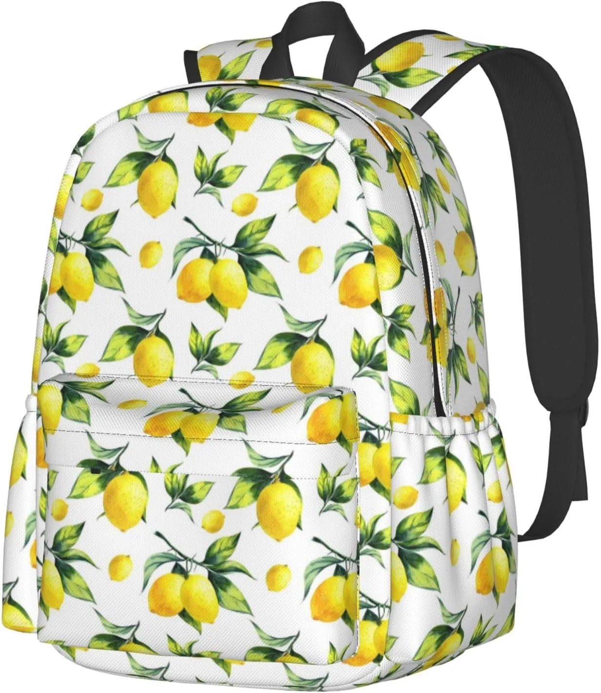 Laptop Backpack for Men Women Yellow Lemon Casual Travel Backpacks Lightweight College Backpack with Laptop Compartment for Daily Commutes Work Travel Hiking Daypack