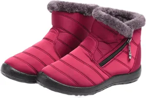 Lausiuoe Snow Boots For Women Waterproof Insulated Non Slip Winter Fur Lining Comfortable Outdoor Ankle Booties Shoes
