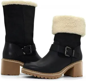 Lausiuoe Winter Boots For Women Fashion 2022 Womens Snow Boots With Warm Fur Lining Non Slip Fuzzy Booties Outdoor Platform Shoes