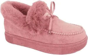 Lausiuoe Winter Fashion Boots For Women 2024 Snow Boots Classic Fuzzy Fur Lining Slip On Ankle Booties Warm Loafers Shoes