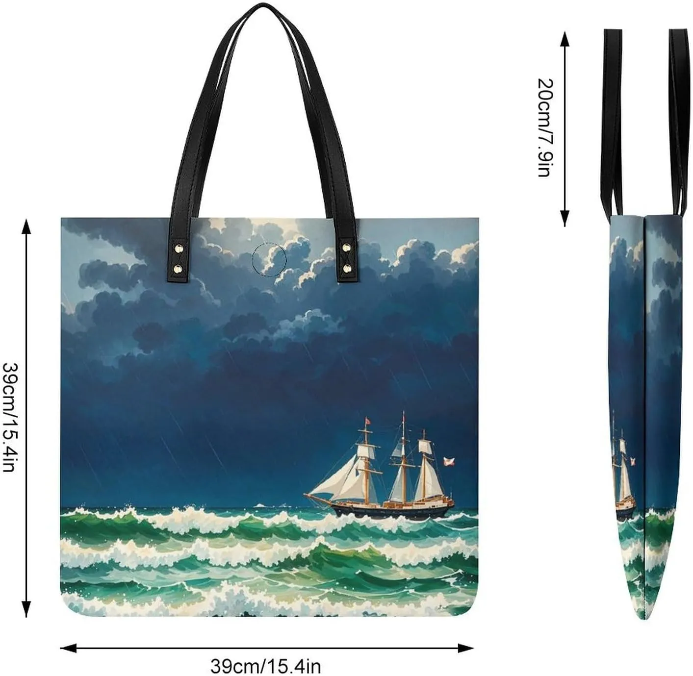 Leather Handbag for Women Tote Bag with Magnetic Buckle Flag of Mexico Crossbody Bag Shoulder Bags