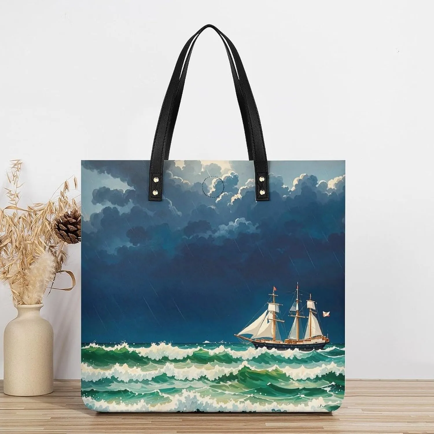 Leather Handbag for Women Tote Bag with Magnetic Buckle Flag of Mexico Crossbody Bag Shoulder Bags