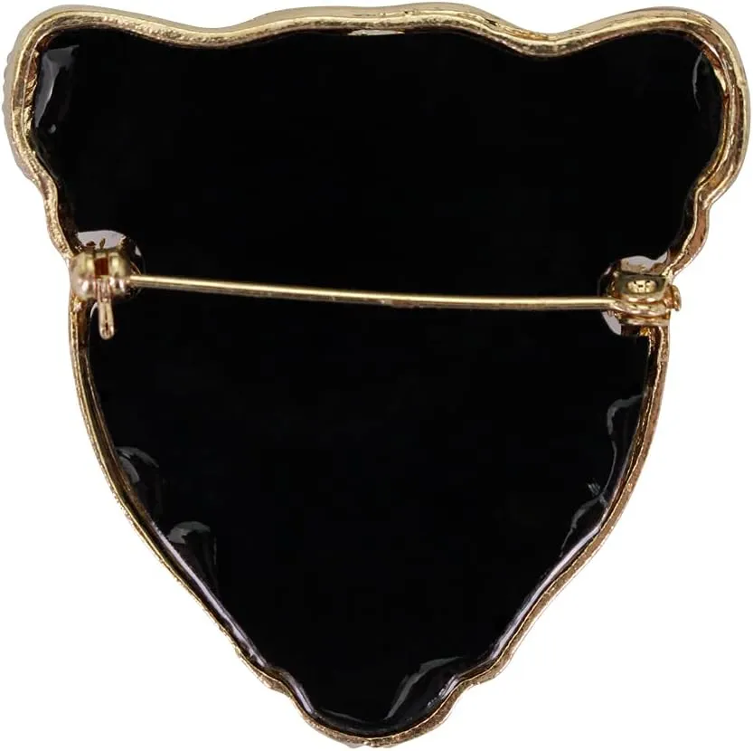 Leopard Brooch Pin Jewelry Vintage Spotted Leopard Rhinestone Crystal Brooch Pin Lapel Pins Back