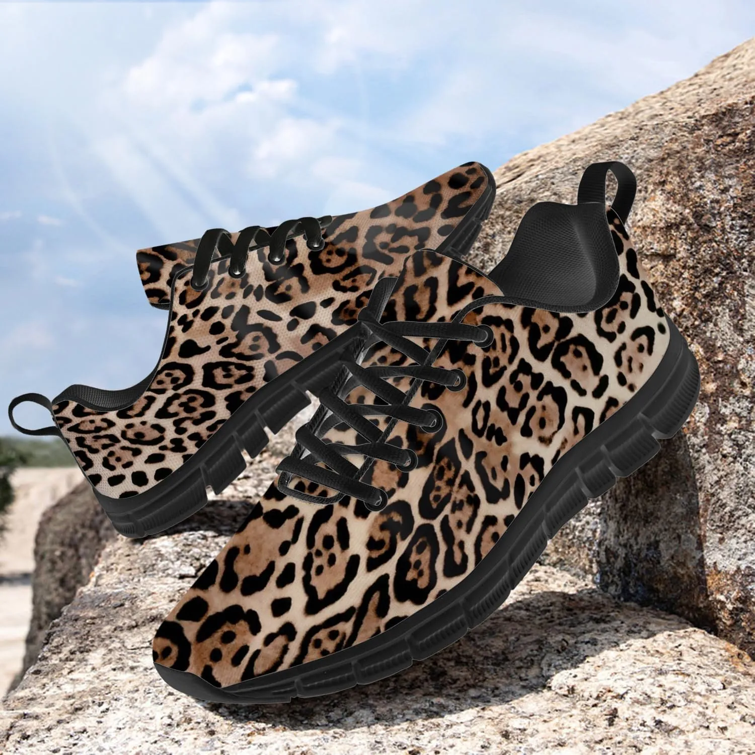 Leopard Print Shoes for Women Men Running Shoes Walking Sneakers Tennis Shoes Gifts for Women Men