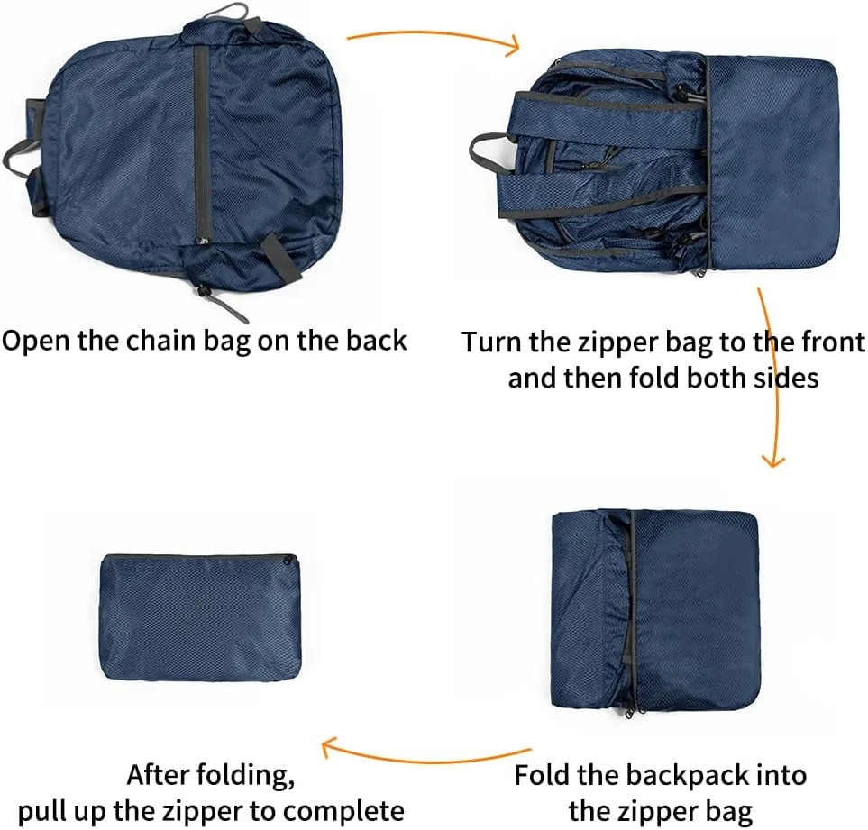 Lightweight Packable Foldable Backpack,Hiking backpack,Travel Backpack (Navy)