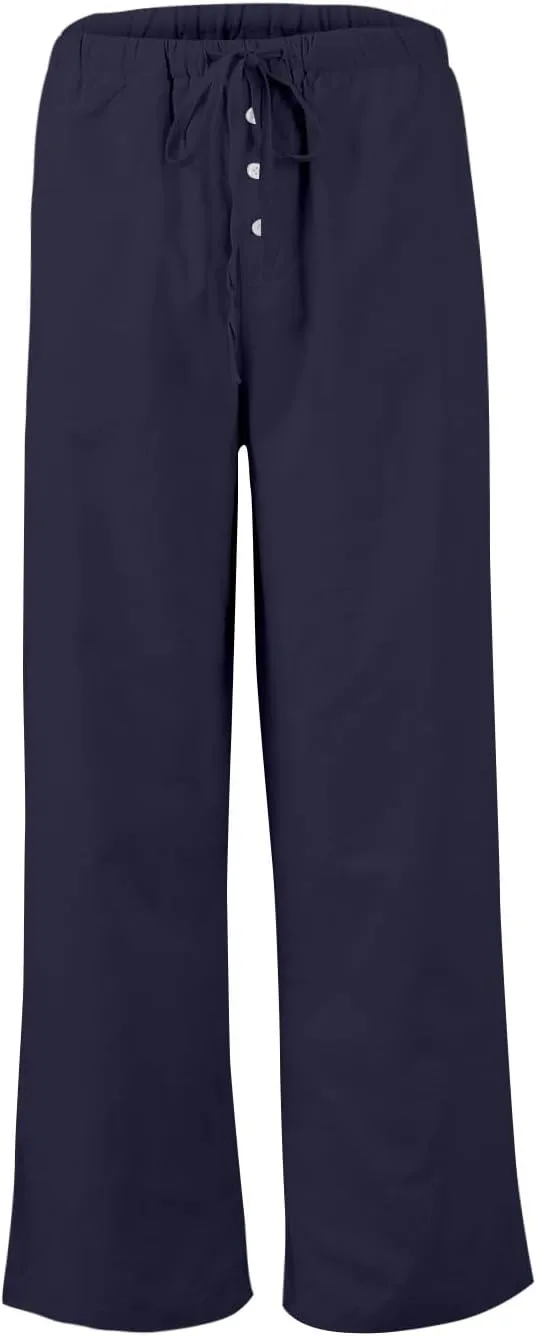 Linen Pants for Women Palazzo Button Down High Waisted Wide Leg Pants Lounge Elastic Summer Solid Clothes Baggy Pocket