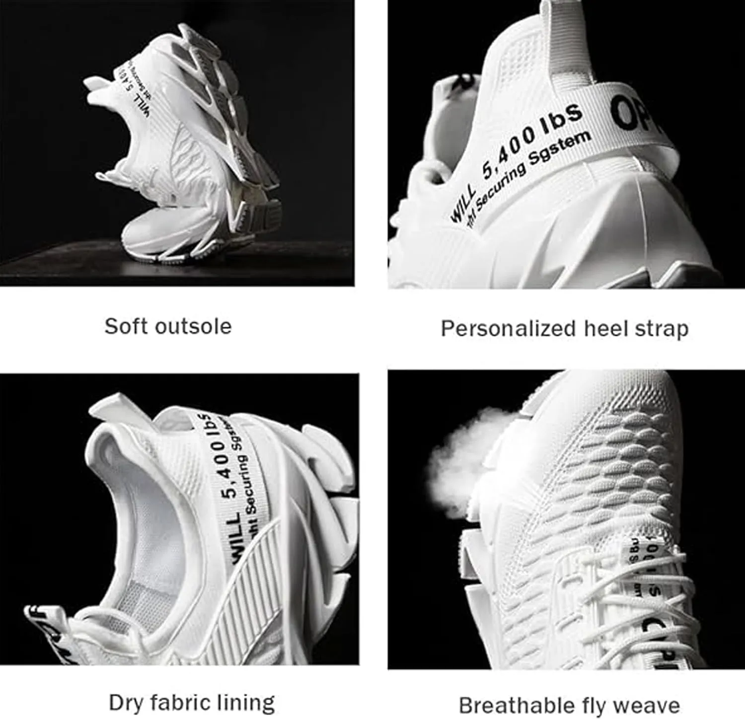 Luniva Mens Shoes, Luniva Heightened Running Shoes Men, Breathable Knitted Non-Slip Slip-On Sneakers