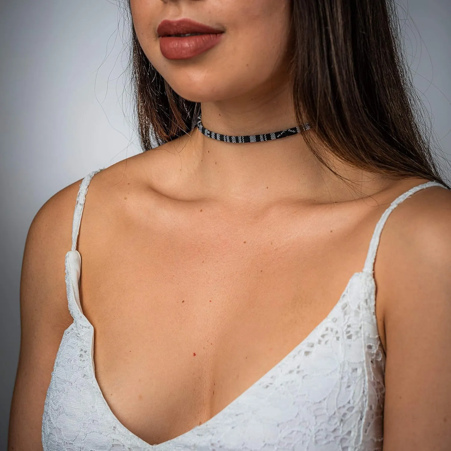 Made by Nami Boho Choker for Women and all Genders Waterproof & Adjustable Surfer Necklace Choker for Pride Parade & Hippie Festival (Black)