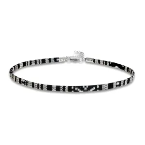 Made by Nami Boho Choker for Women and all Genders Waterproof & Adjustable Surfer Necklace Choker for Pride Parade & Hippie Festival (Black)