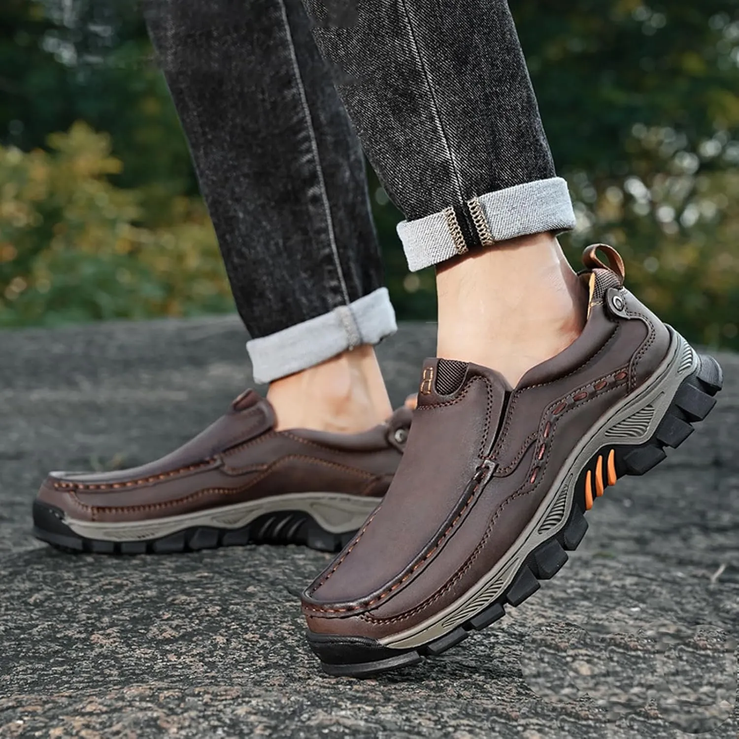 Men Loafers Comfortable Casual Shoes Walking Sneakers Oxford Waterproof Hiking Boots for Work Dress Travel