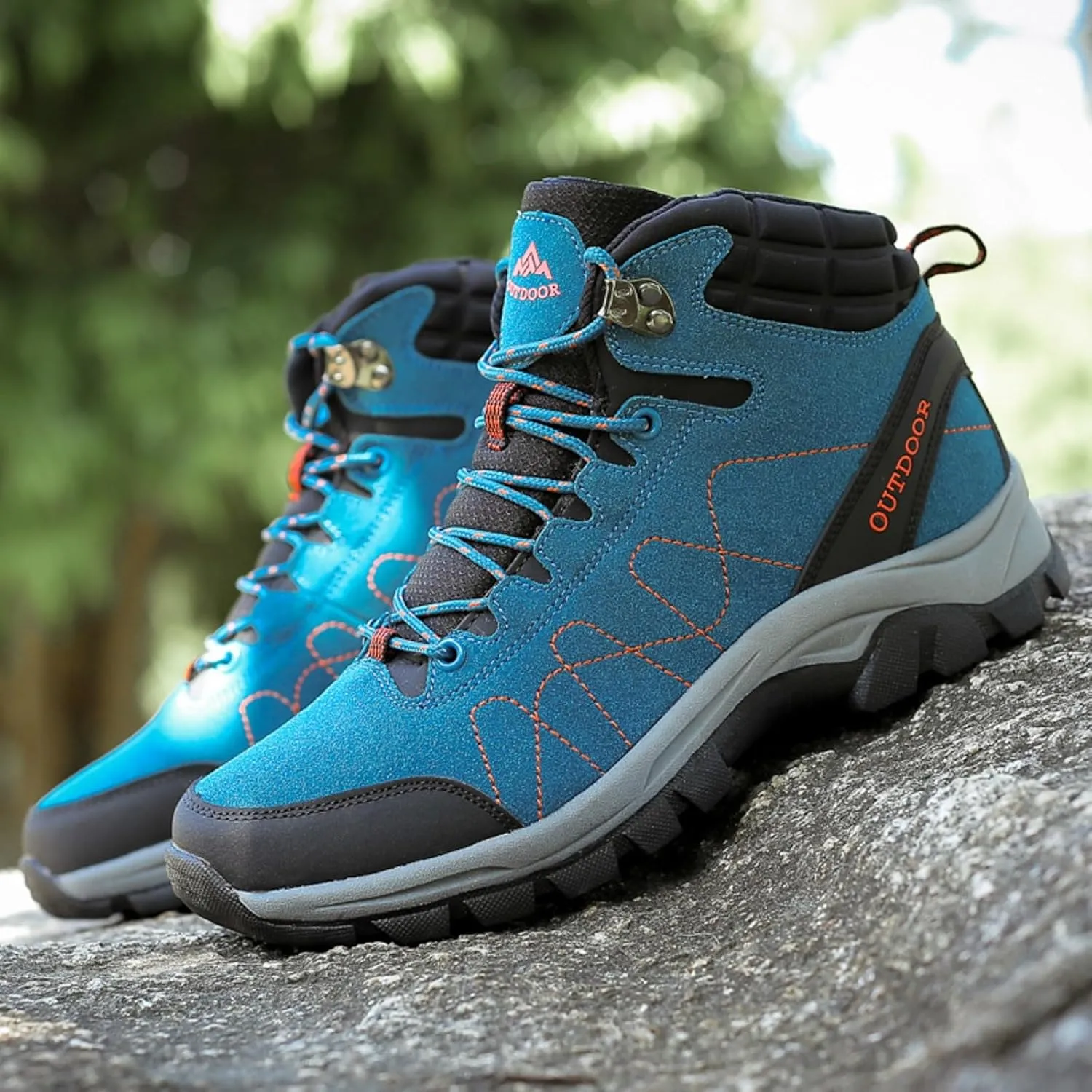 Men Shoes Couple Hiking Shoes Fashion Thick Sole Outdoor Mountaineering Sneakers Lightweight Walking Boots Men
