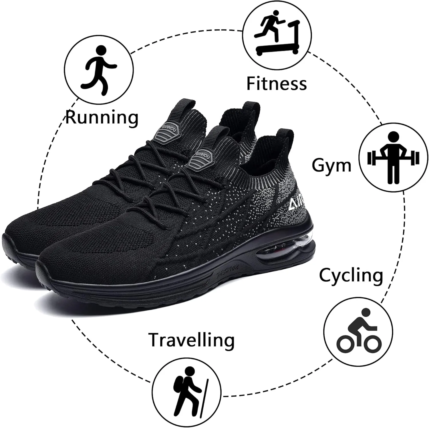 Mens Air Running Shoes Athletic Tennis Sneakers US 7.5-US 13