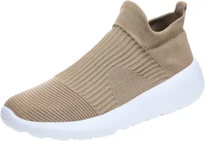 Men's Arch Support Insole Shoes Comfortable Breathable Stretch Canvas Slip on Sneaker Barefoot Minimalist Shoes