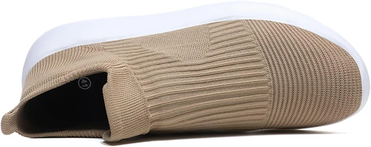 Men's Arch Support Insole Shoes Comfortable Breathable Stretch Canvas Slip on Sneaker Barefoot Minimalist Shoes