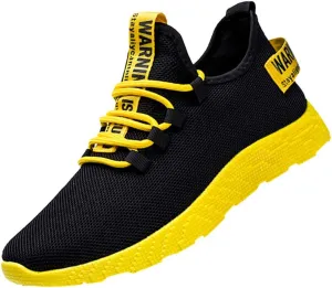 Mens Casual Lace-Up Sneakers Breathable Mesh Ultra Lightweight Comfortable Walking Shoes with Soft Memory Foam & Non Slip Rubber Sole for City Commuting Leisure Tourist Shoes