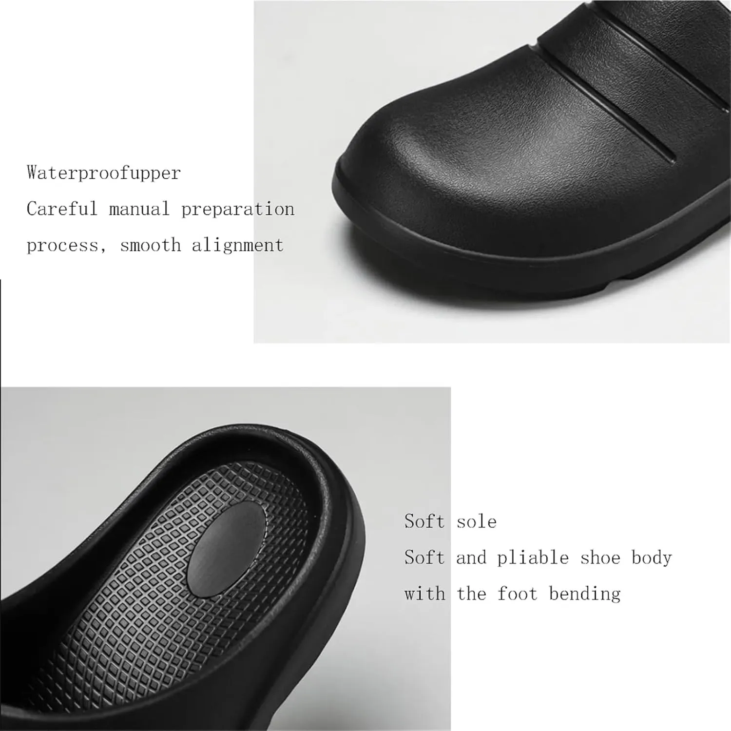 Men's Comfortable Breathable Slip-On Arch Support Non Slip Chef Work Shoes, Waterproof Oil-Resistant Shock Absorbing Kitchen Garden Shoes, for Kitchen, Nurse, Camping and Yard Work