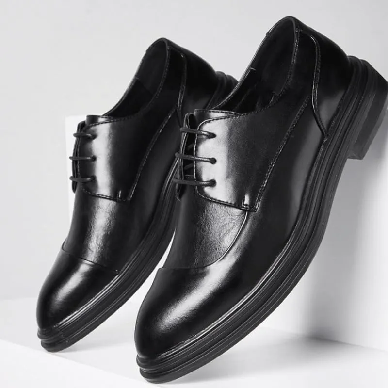 Men's Dressy Suit Tuxedo Metal Shoelaces Weeding Prom Derby Shoes Men Orthopedic Leather Shoes