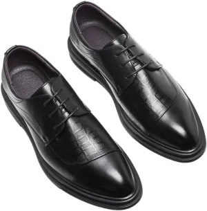 Men's Dressy Suit Tuxedo Metal Shoelaces Weeding Prom Derby Shoes Men Orthopedic Leather Shoes
