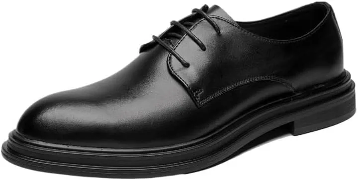 Mens Formal Lace Up Oxford Dress Shoes French Leather Brogue Orthopedic Comfort Non Slip Shoes