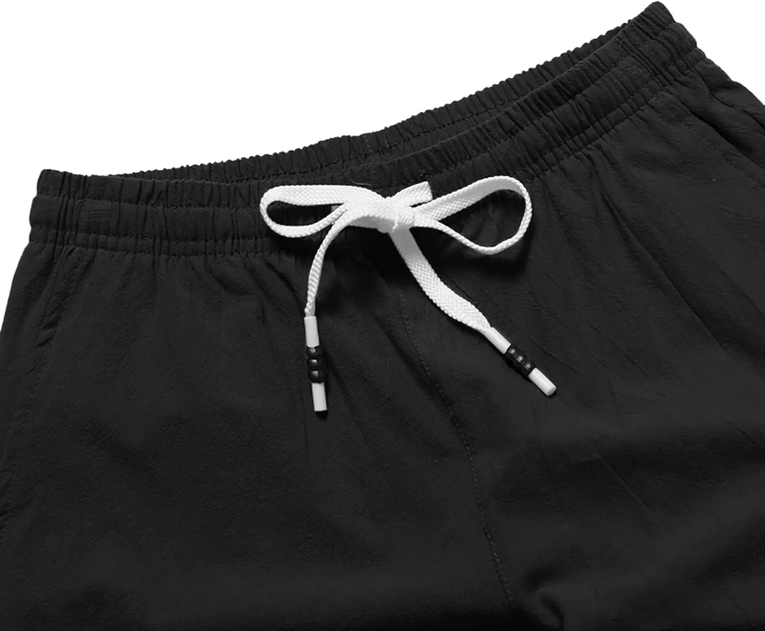 Mens Linen Cotton Shorts 2024 Casual Drawstring Elastic Waist Shorts Summer Beach Vacation Shorts Lightweight Workout Shorts