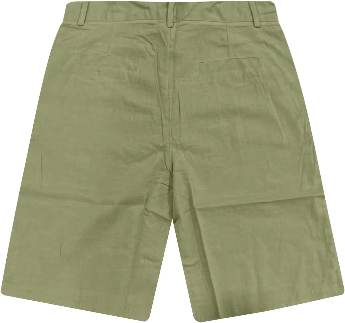 Mens Linen Cotton Shorts Casual Elastic Waist Drawstring Lightweight Summer Beach Shorts with Pockets
