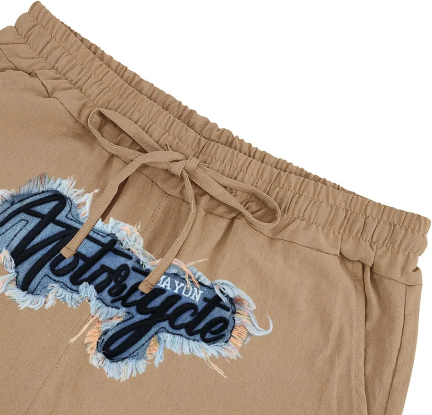 Mens Linen Shorts Flat Front Casual Elastic Waist Drawstring Summer Beach Shorts with Pocket