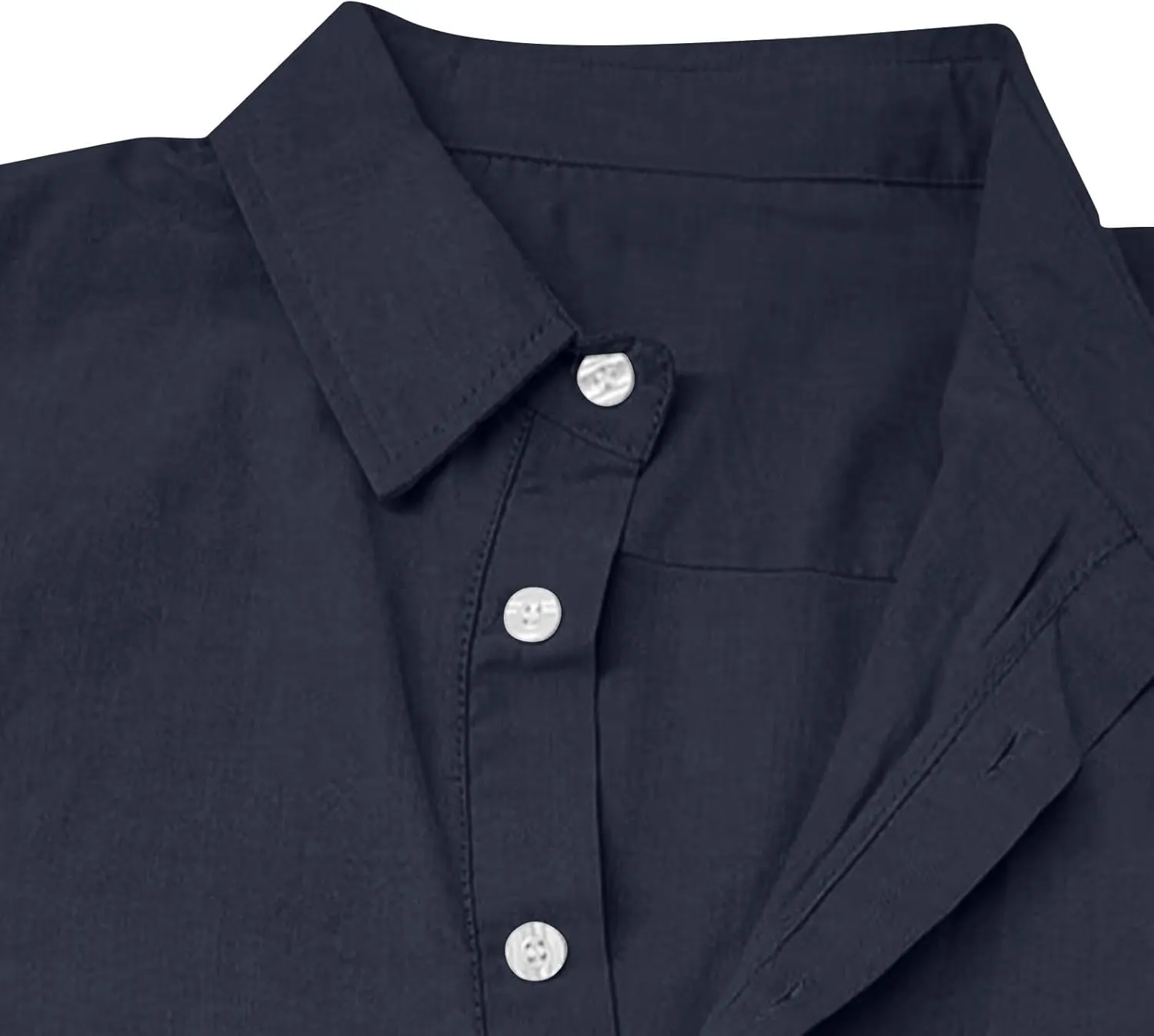 Men's Long Sleeve Business Shirts Casual Button Down Cotton Linen Dress Shirt Wrinkle Free Wedding Formal Shirts