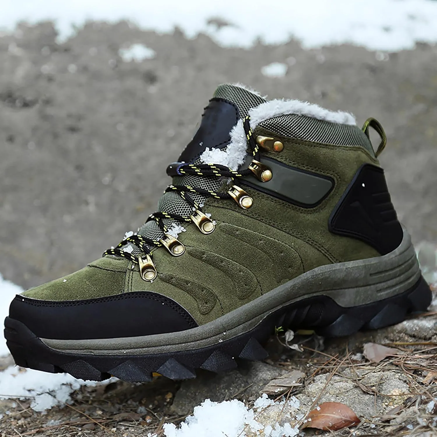 Men's Outdoor Waterproof Hiking Shoes Lightweight Non-Slip Sneakers for Season Camping Walking Work Climbing Shoe