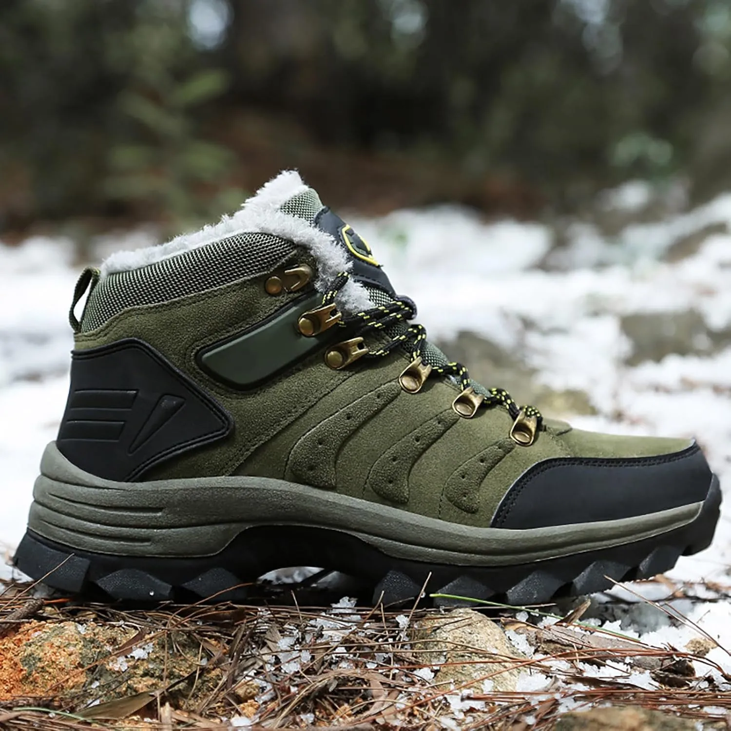 Men's Outdoor Waterproof Hiking Shoes Lightweight Non-Slip Sneakers for Season Camping Walking Work Climbing Shoe