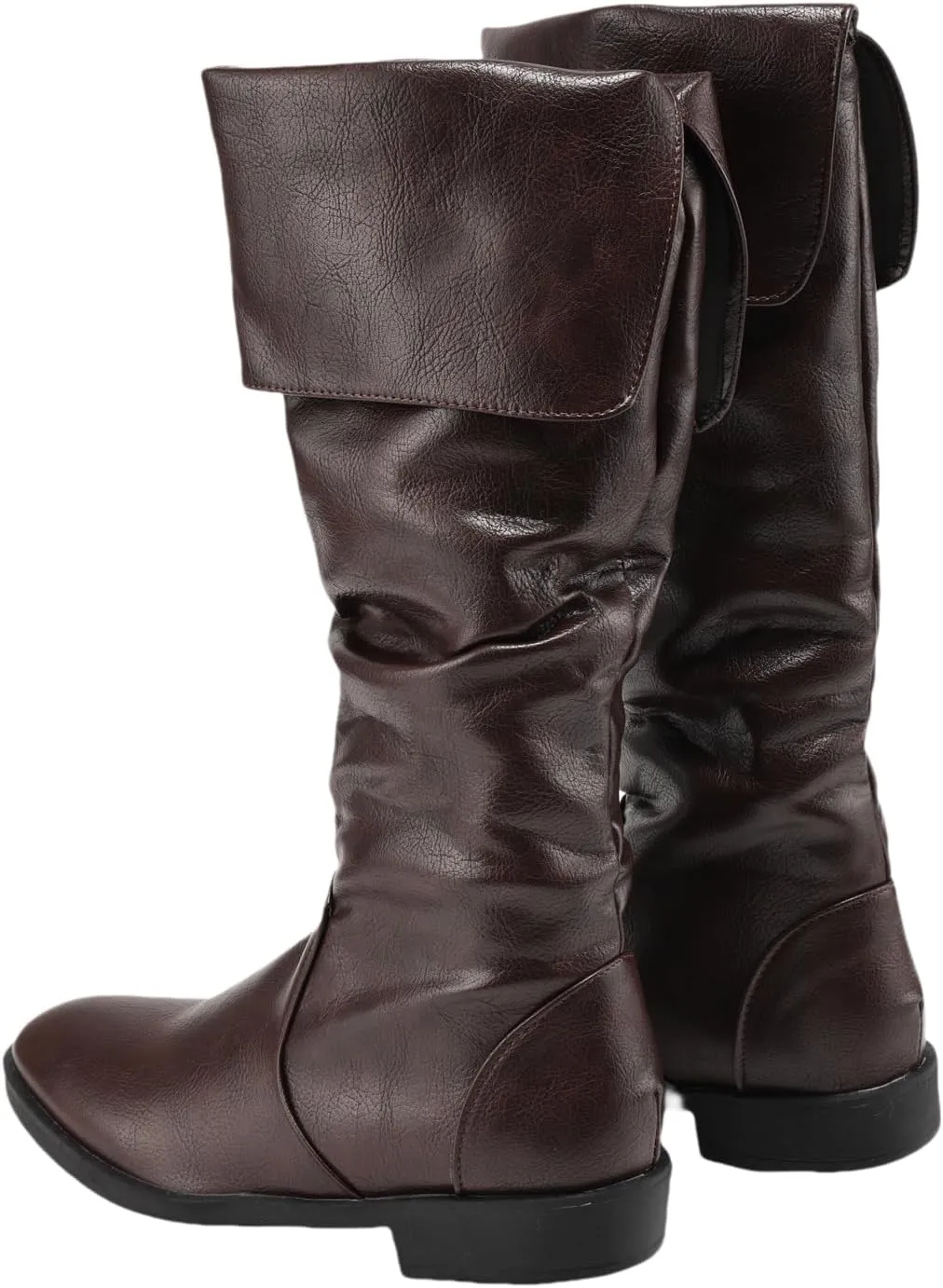 Men's Renaissance Boots Medieval Flat Jazz Boots Pull On Boot Mid Calf Gothic Cosplay Shoes