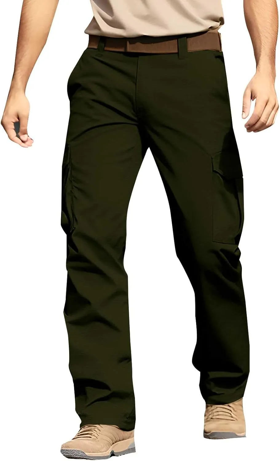 Mens Resort Wear 2025 Polyester Joggers Pants,Loose Casual Tapered Sweatpants,Drawstring Elastic Waist Baggy Cargo Pant