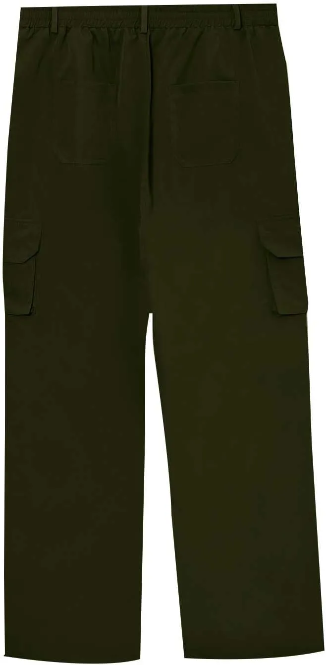 Mens Resort Wear 2025 Polyester Joggers Pants,Loose Casual Tapered Sweatpants,Drawstring Elastic Waist Baggy Cargo Pant