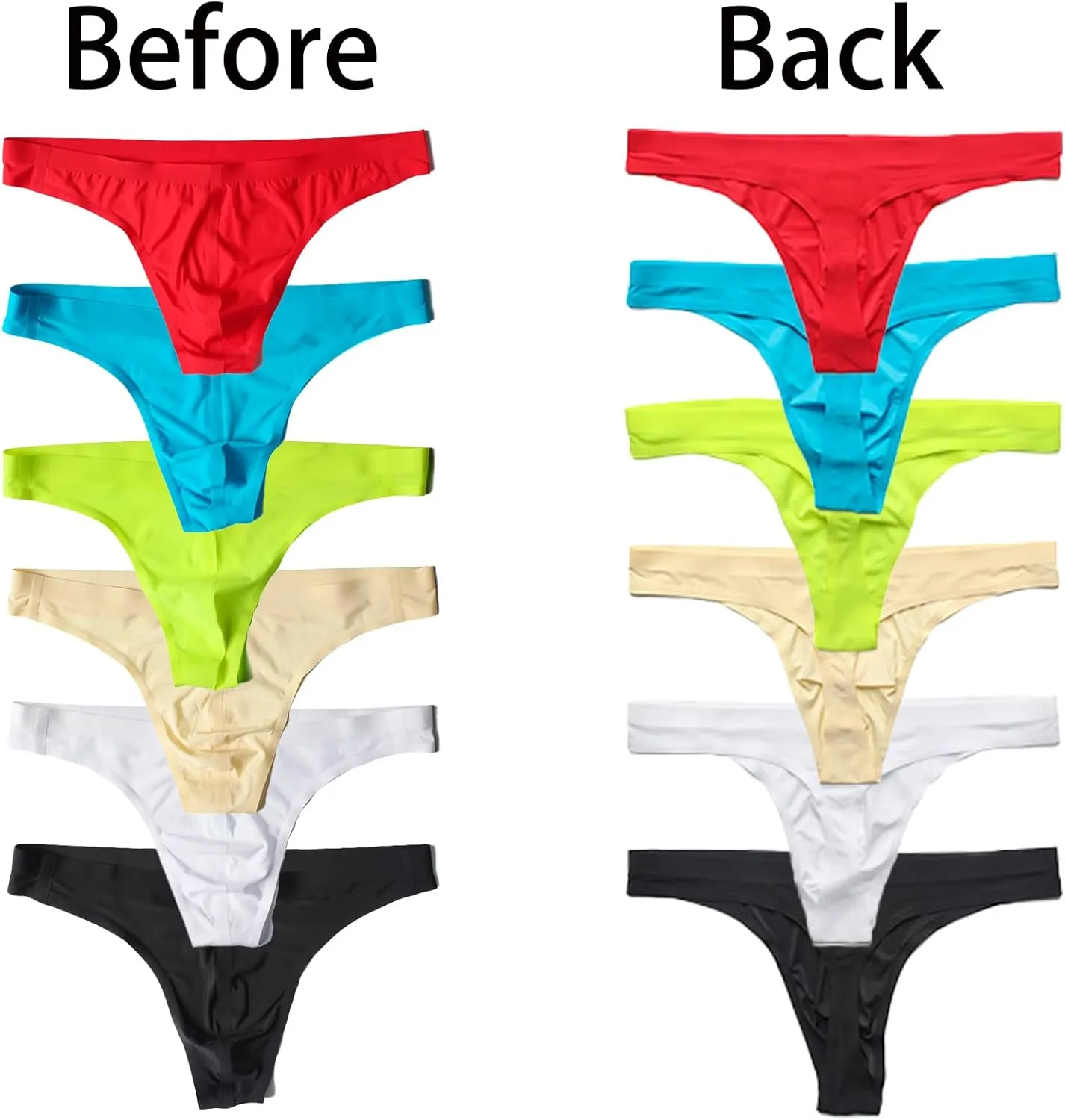 Men's Seamless Sexy One - piece Ice Silk Striped Low Rise Briefs