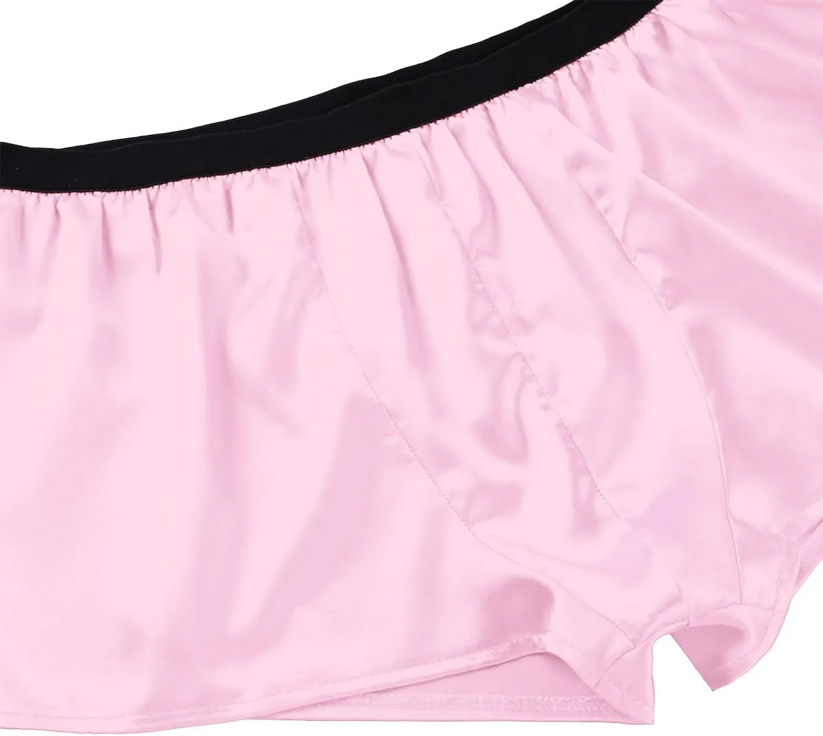 Men's Shiny Satin Boxer Shorts Silk Underwear Sleepwear Pajamas Shorts Beach Shorts