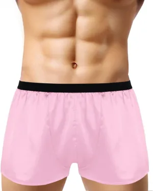 Men's Shiny Satin Boxer Shorts Silk Underwear Sleepwear Pajamas Shorts Beach Shorts