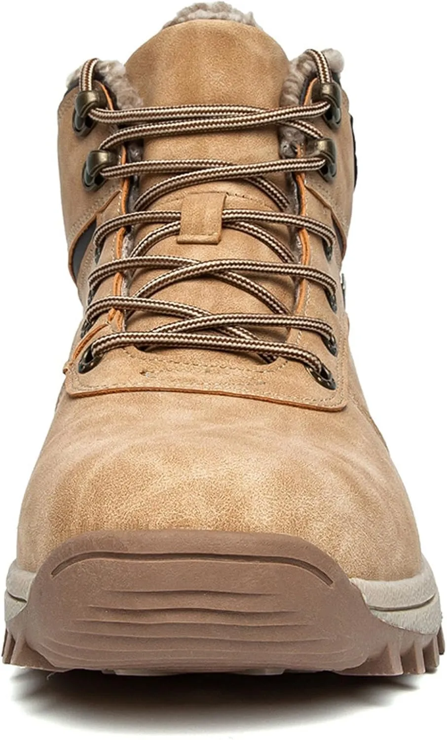 Men's Snow Boots Winter Boots Waterproof Fully Fur Lined Booties Slip on Outdoor Ankle Boots Lace Up Lightweight Walking Hiking Boots