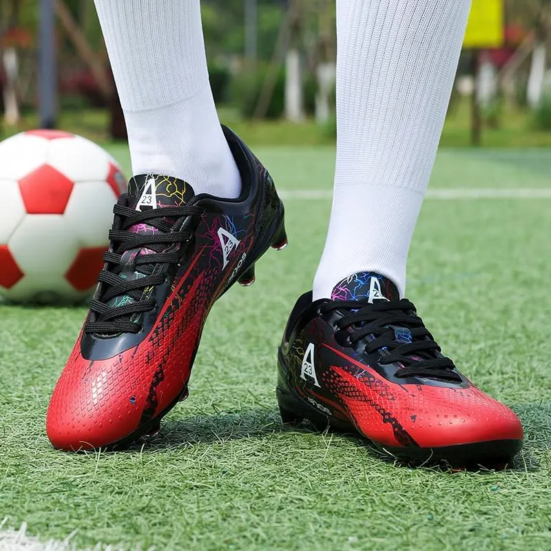 Mens Soccer Cleats Football Boots Professional Training Turf Mens Outdoor Indoor Sports Athletic Big Boy's Sneaker Indoor Shoes for Kids Soccer