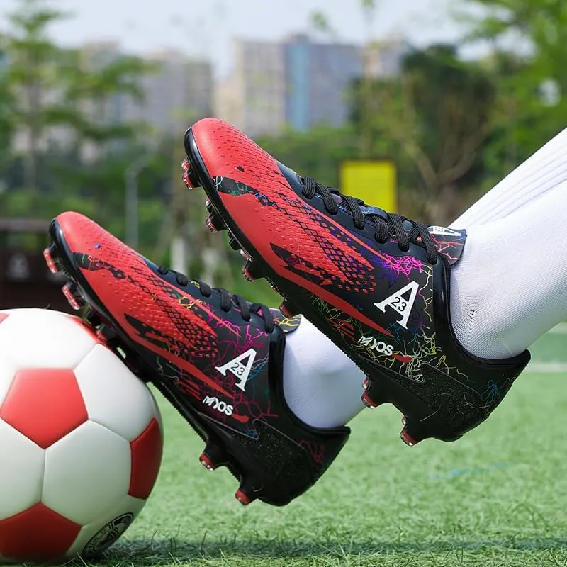 Mens Soccer Cleats Football Boots Professional Training Turf Mens Outdoor Indoor Sports Athletic Big Boy's Sneaker Indoor Shoes for Kids Soccer