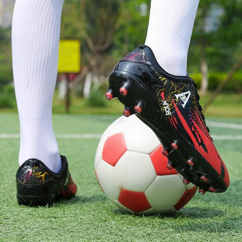 Mens Soccer Cleats Football Boots Professional Training Turf Mens Outdoor Indoor Sports Athletic Big Boy's Sneaker Indoor Shoes for Kids Soccer