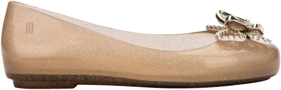 mini melissa Sweet Love Fly Jelly Flats for Girls- Girl's Ballet Flats w/Butterfly Design, Ballerina Flats, Kids Jelly Shoes